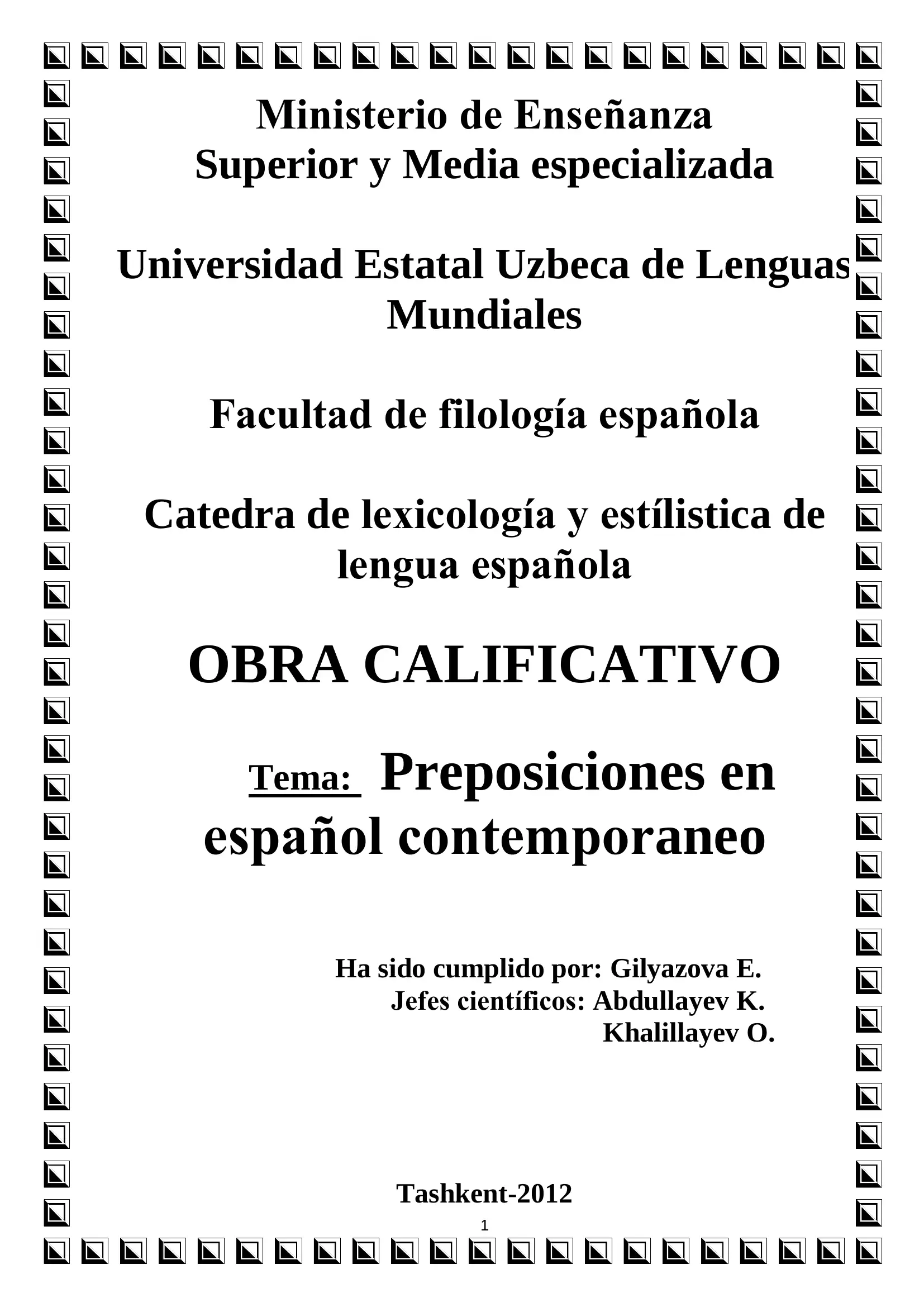 Preposiciones en español contemporáneo