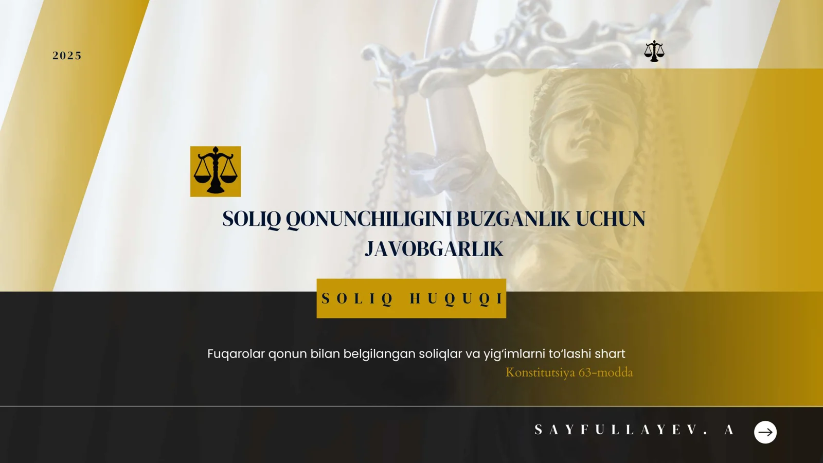 Soliq huquqi prezentatsiya