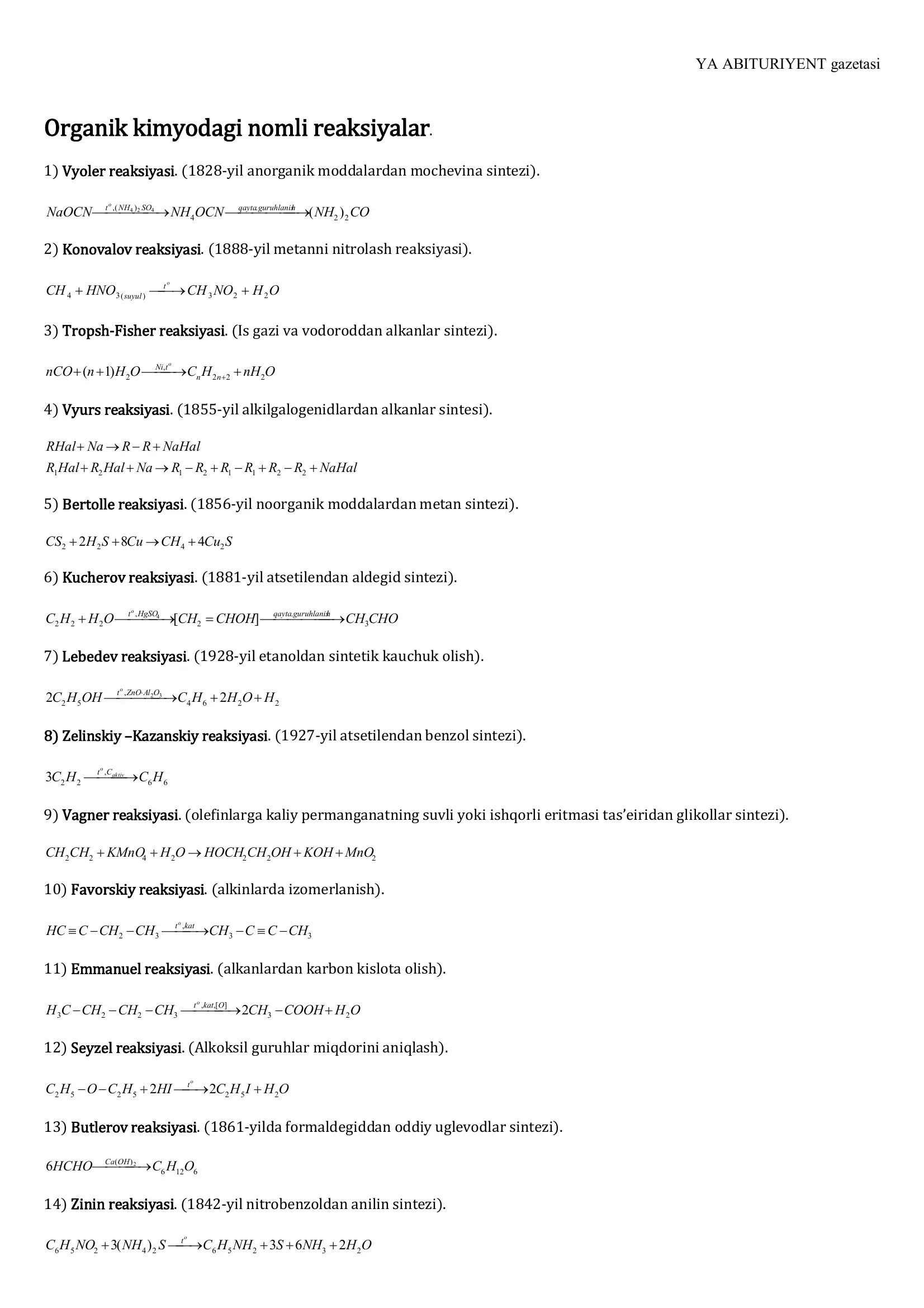 YA ABITURIYENT gazetasi