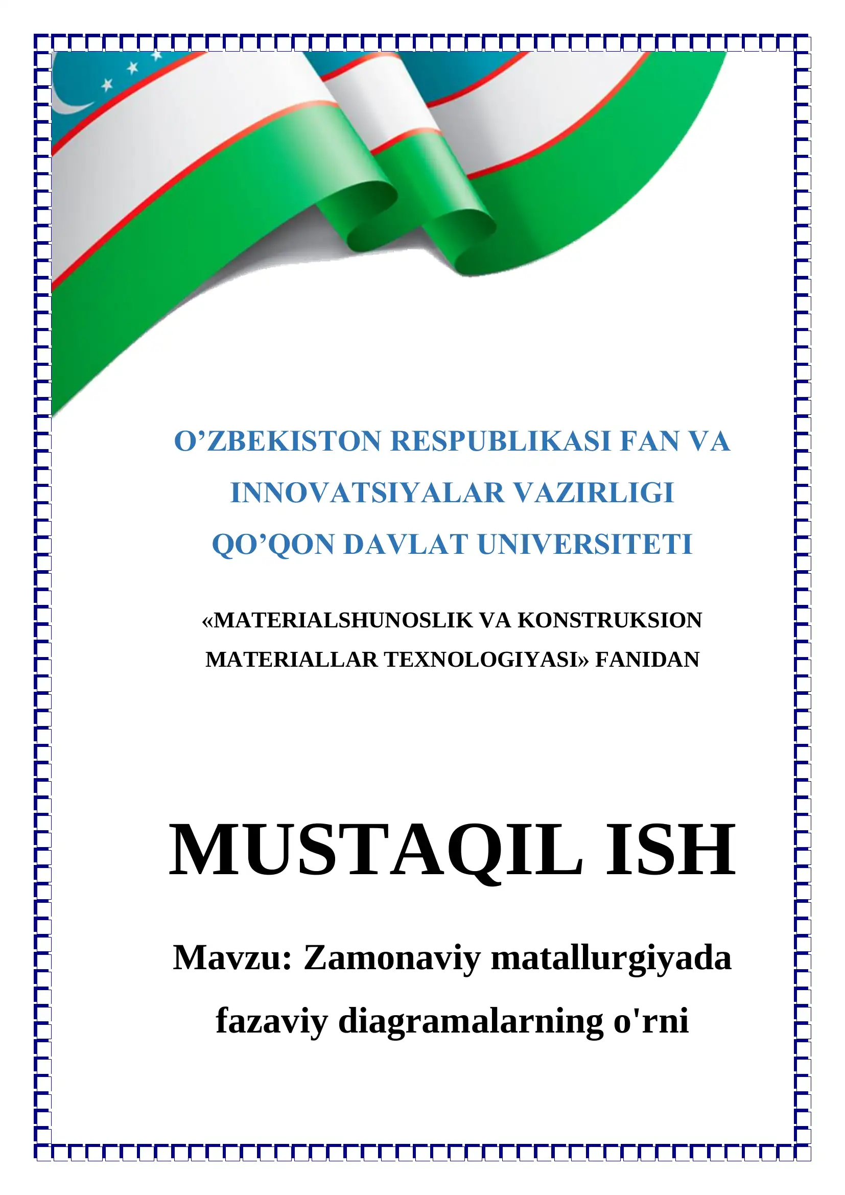 Zamonaviy matallurgiyada fazaviy diagramalarning o'rni