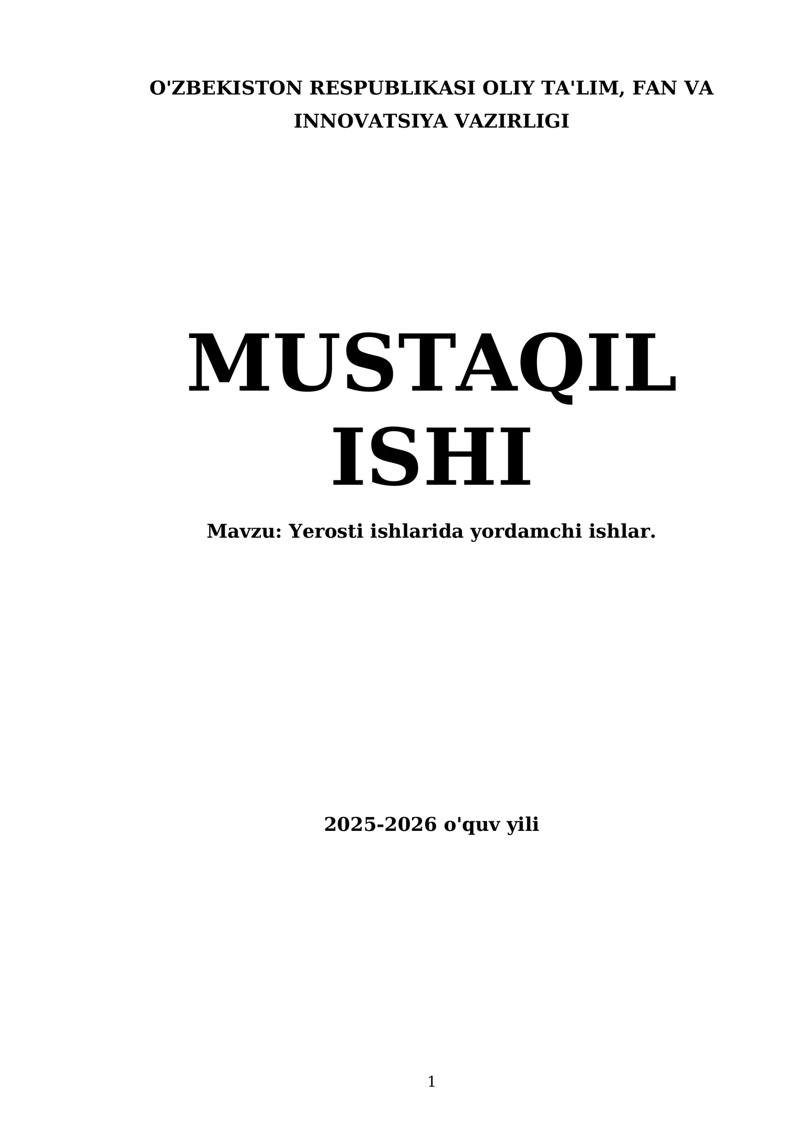 Yerosti ishlarida yordamchi ishlar