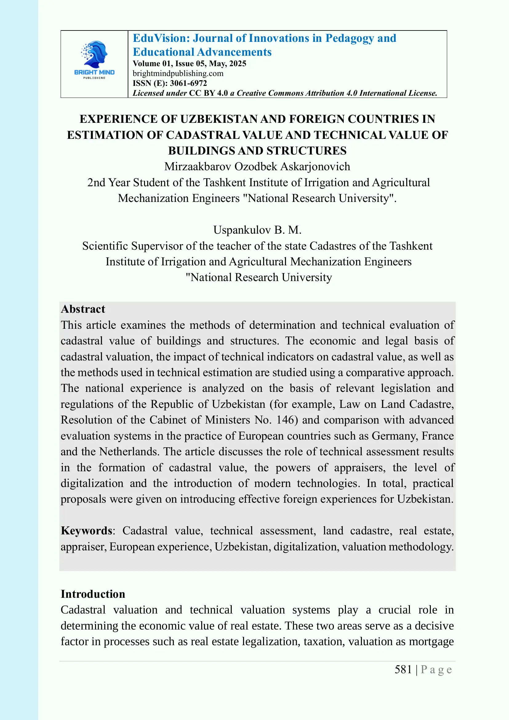 Sydo Journal of Innovations in Pedagogy and Educational Advancements