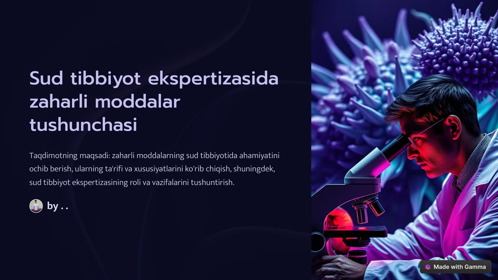 Sud tibbiyot ekspertizasida zaharli moddalar