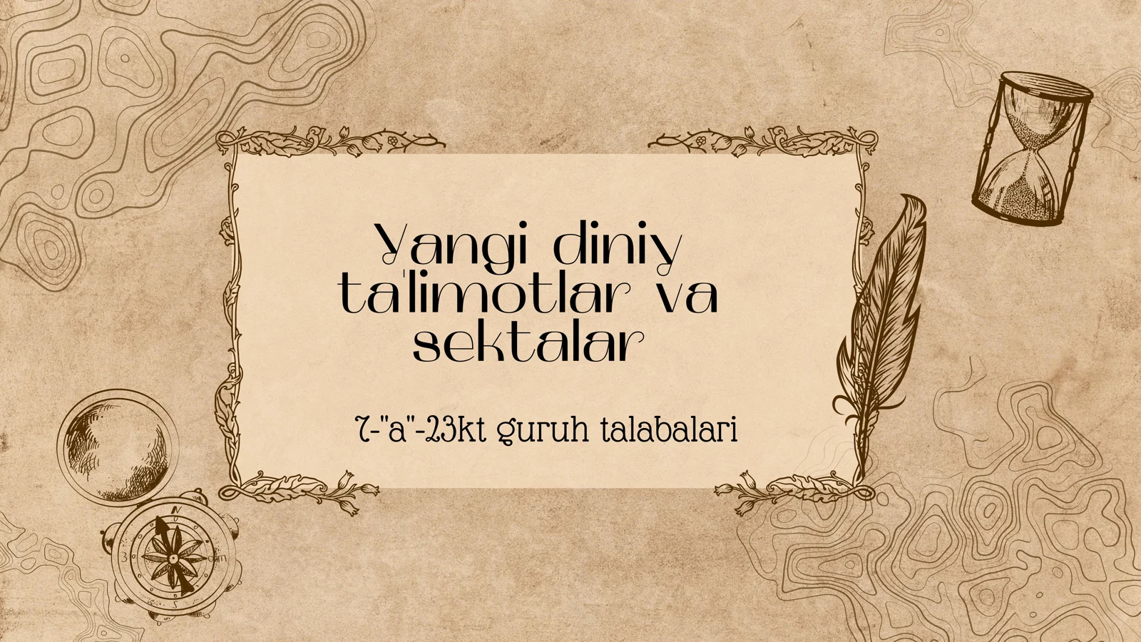 Yangi diniy talimotlar va sektalar ppt, prizintatsiya