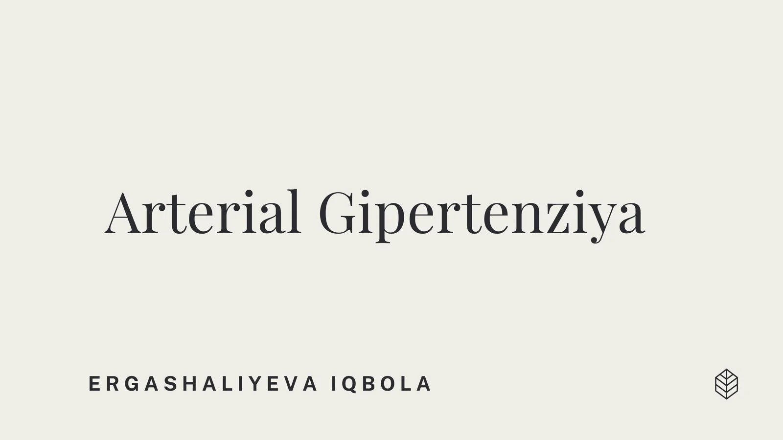 Arterial Gipertenziya