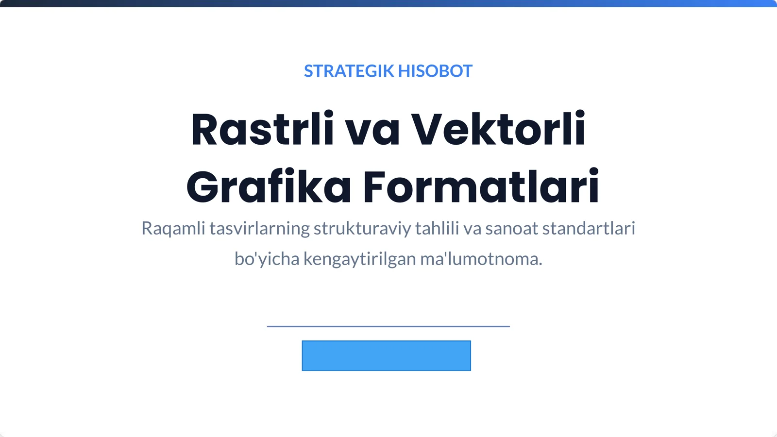 STRATEGIK HISOBOT