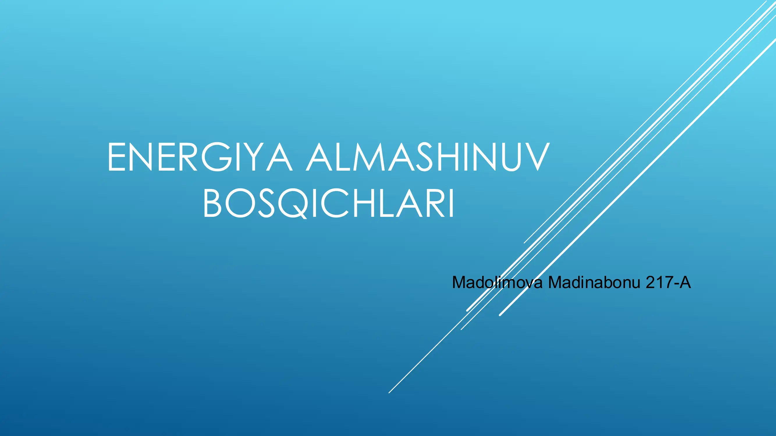 Energiya Almashinuvi