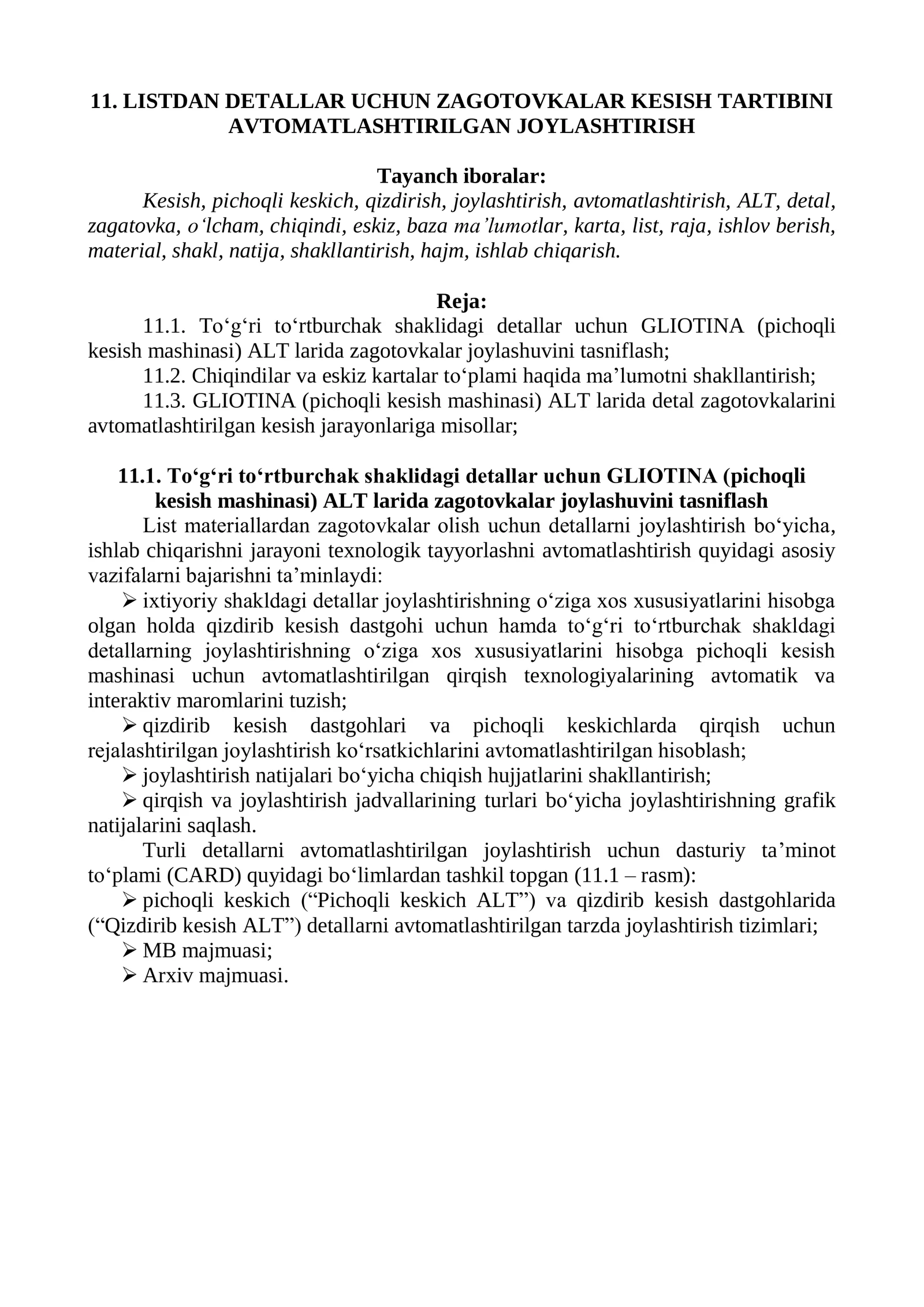 GLIOTINA (pichoqli kesish mashinasi)