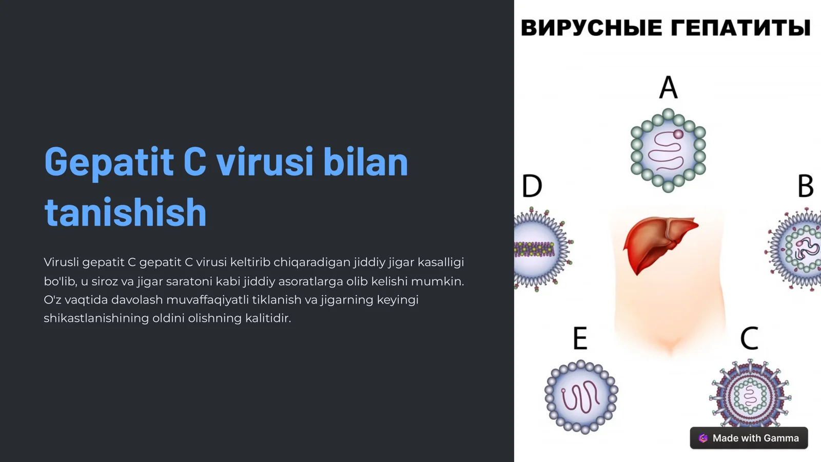 Gepatit C virusi bilan tanishish
