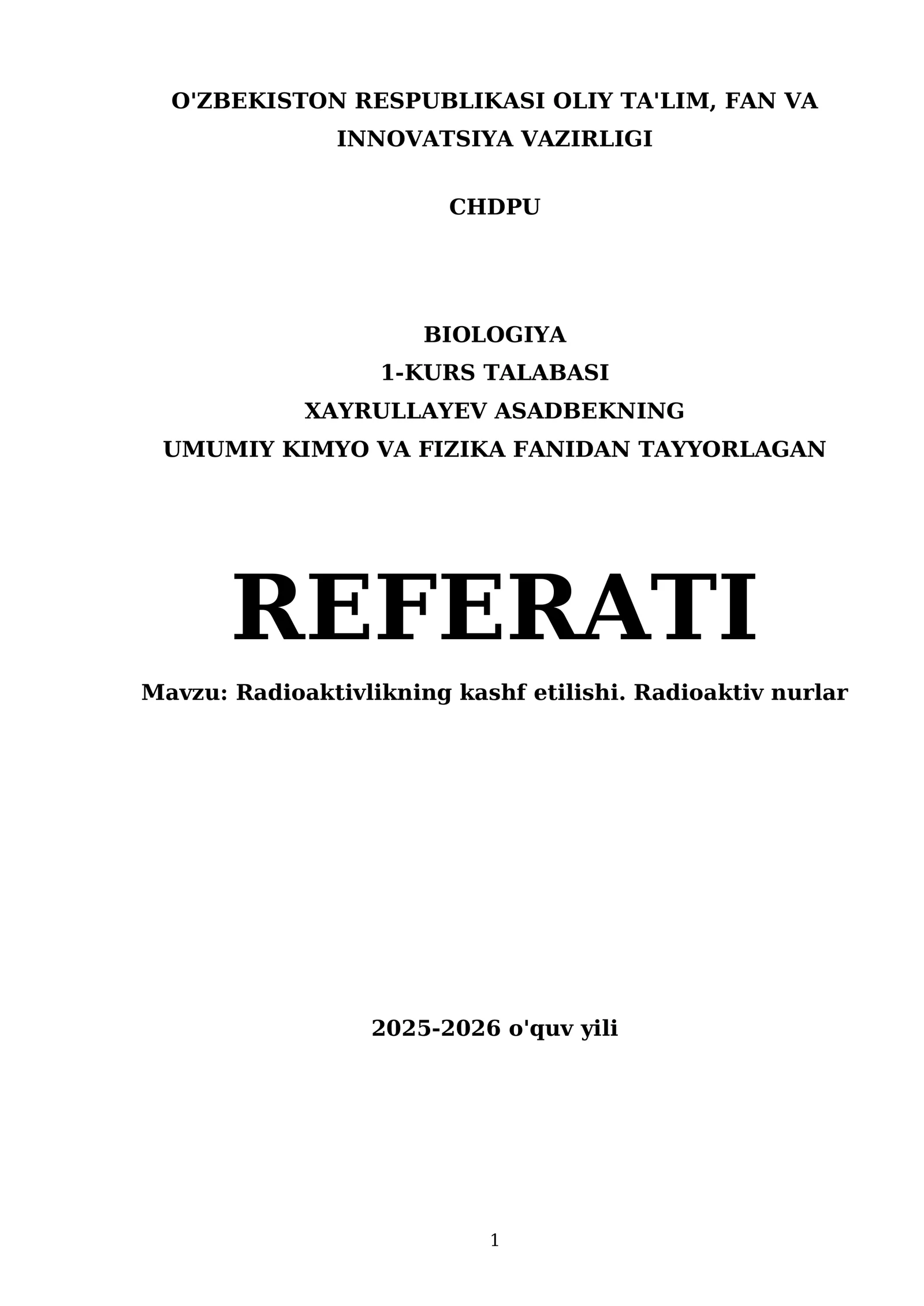 RADIOAKTIVLIK KASHF ETILISHI. RADIOAKTIV NURLAR