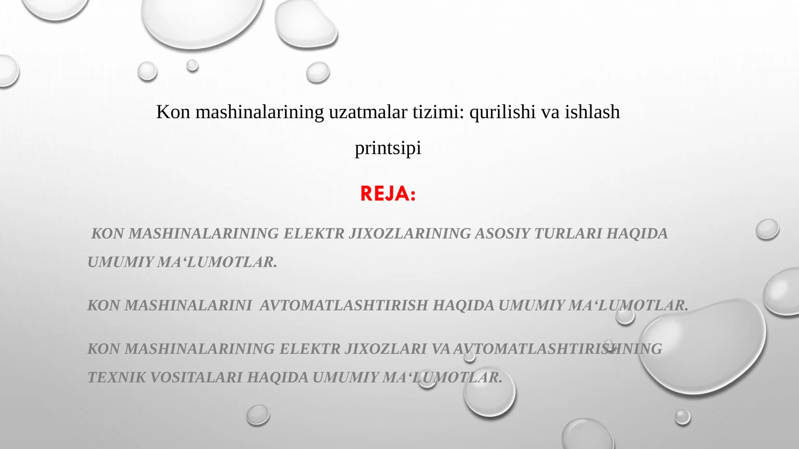 KON MASHINALARINING ELEKTR JIXOZLARINING ASOSIY TURLARI HAQIDA