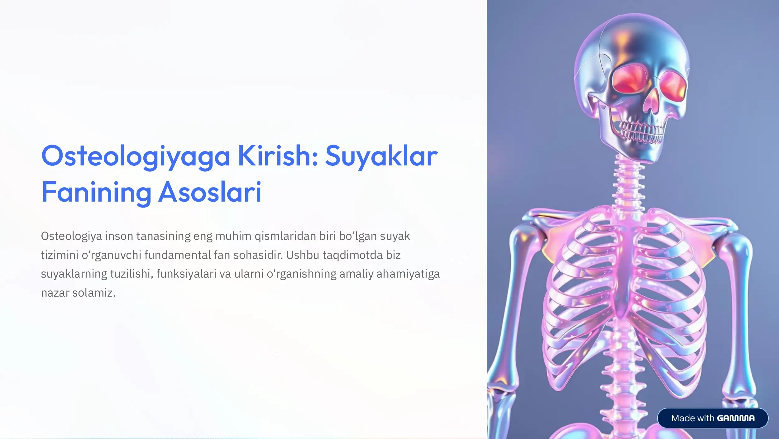Osteologiyaga Kirish: Suyaklar
