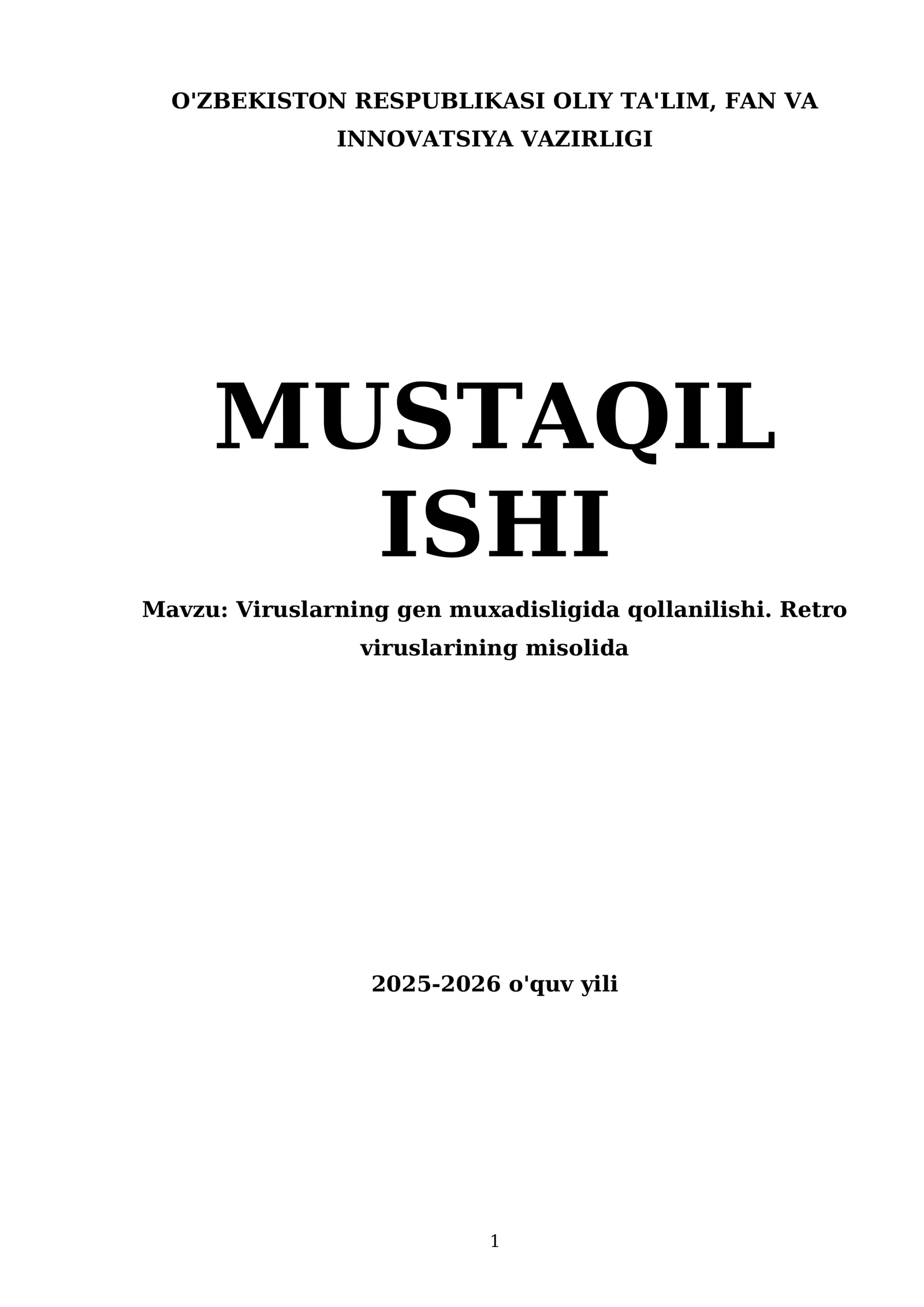 Viruslarning gen muxadisligida qollanilishi. Retro viruslarining misolida