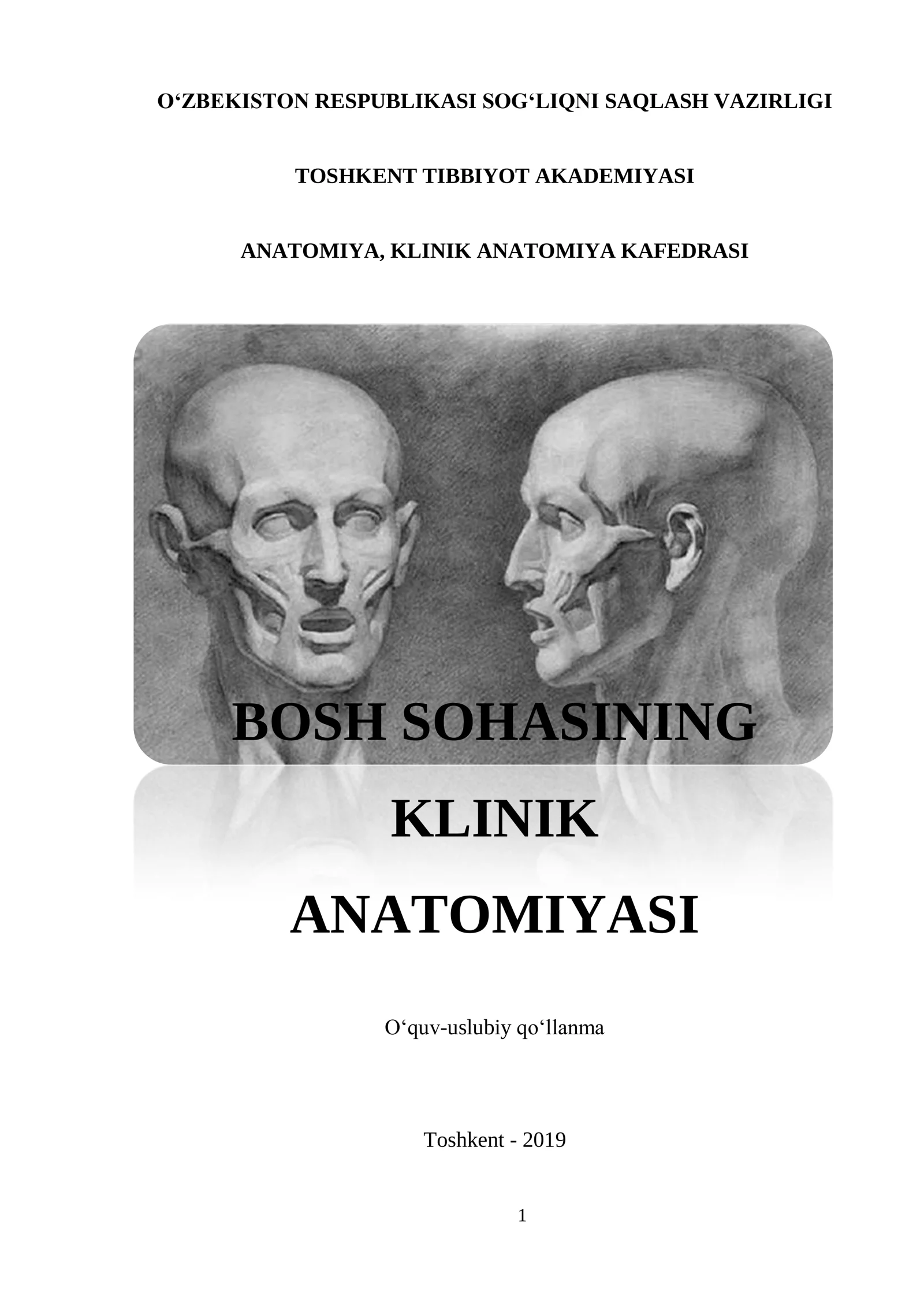 KLINIK ANATOMIYASI O'quv-uslubiy qo'llanma