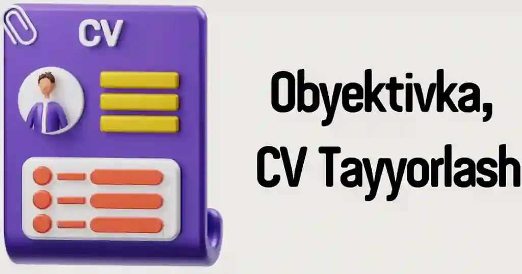 CV (in english) tayyorlash uchun shablon full