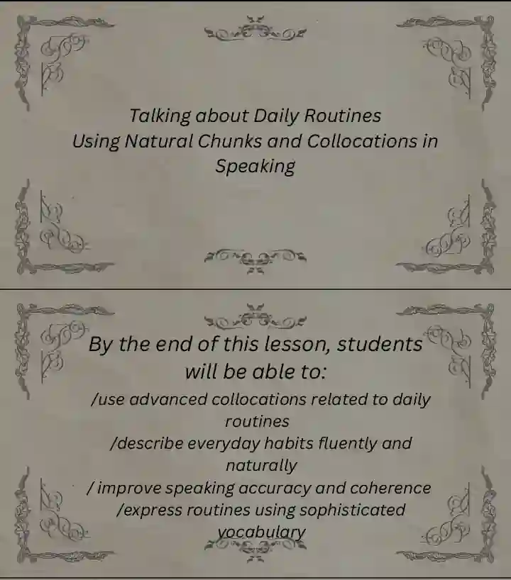 Daily Routines Collocations Daily Routines | Natural Chunks & Collocations | B1-B2 Speaking Lesson