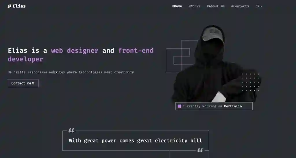 Dasturchilar uchun portfolio web sayt