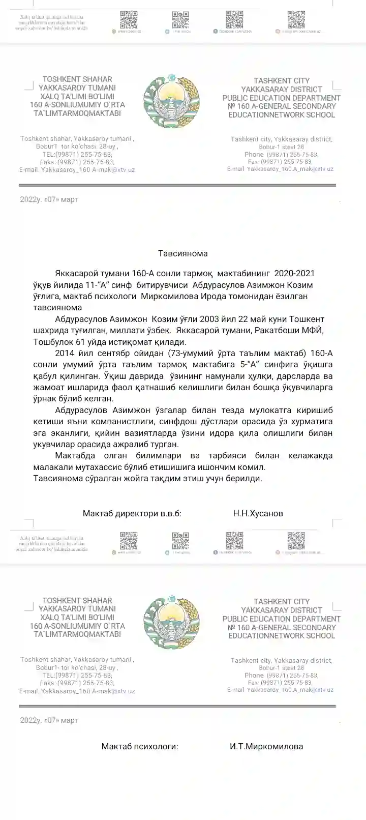 psixologik tavsiyanoma