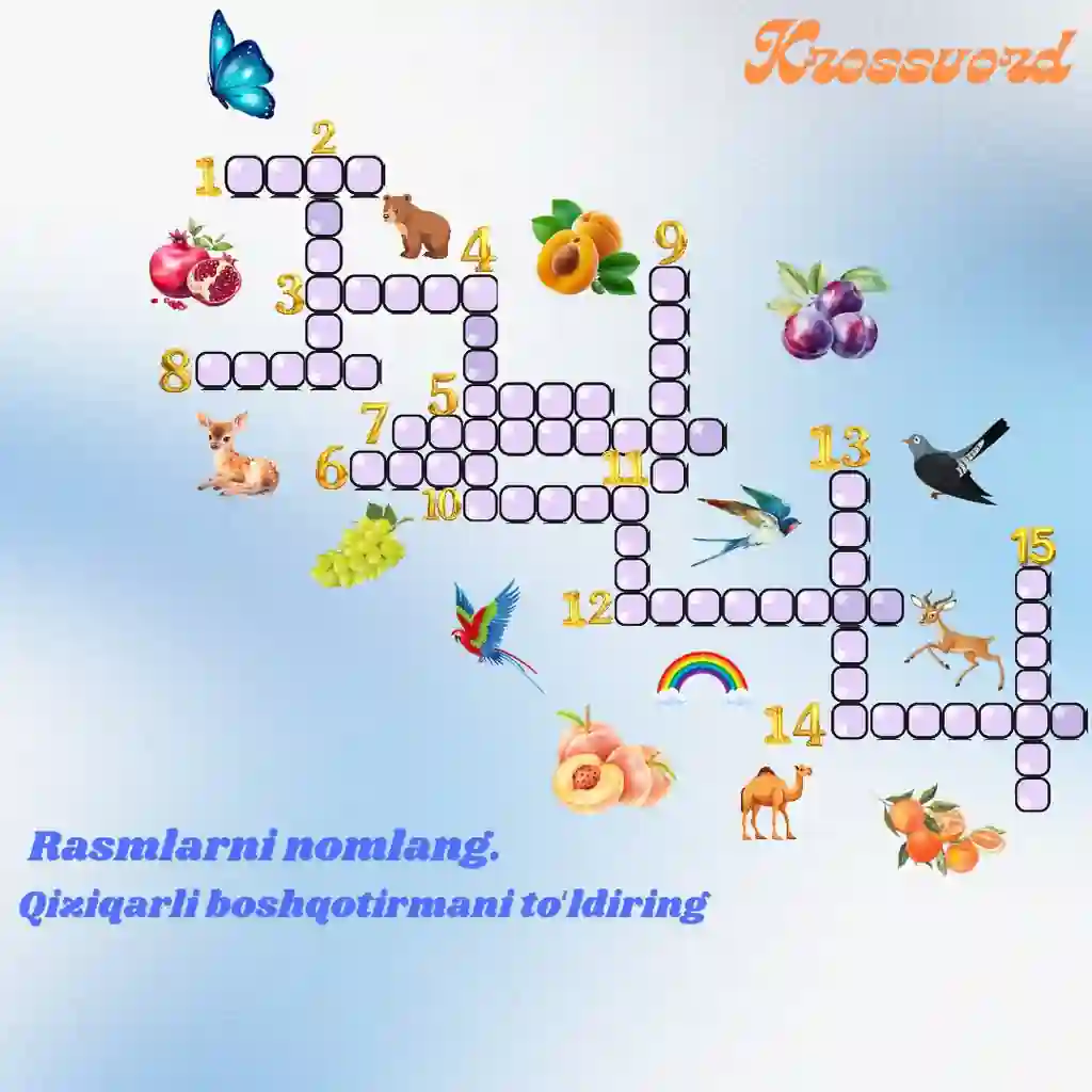 Krossvord, qiziqarli boshqotirma oʻyini / Barchaga birdek