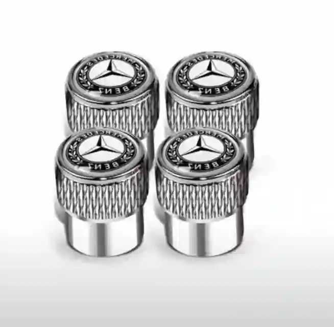🚗 Avtomobil shina ventili uchun qopqoq (Mercedes-Benz logo, 4 dona)