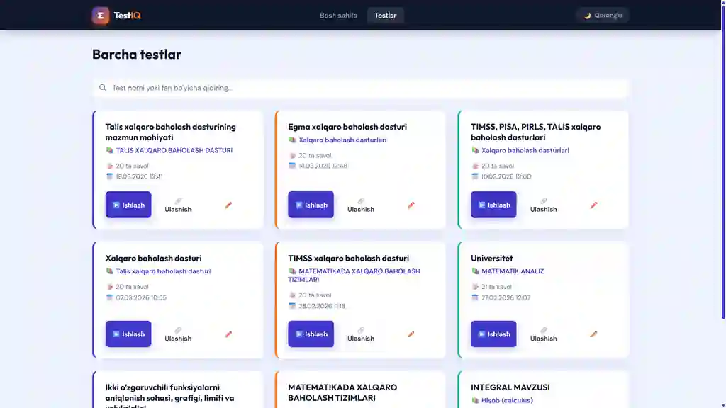 Online Test Platformasi