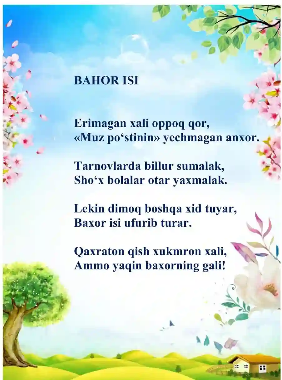 Bahor fasli uchun she'rlar