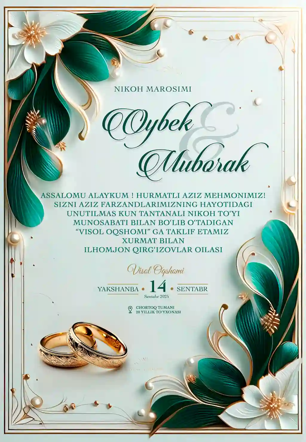 to'y uchun taklifnomalar