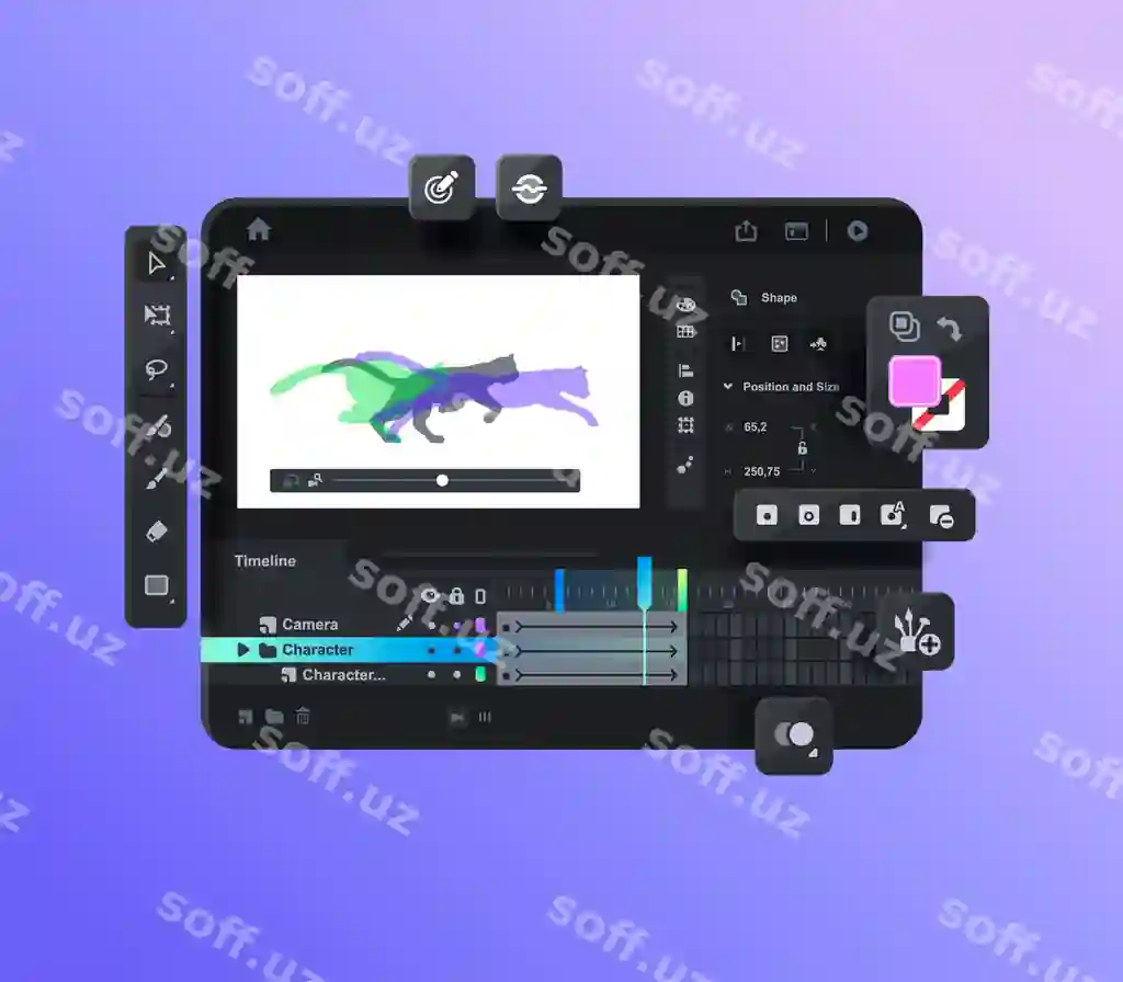 Animatsiya asboblar paneli, multfilmlar va animatsiyalarni yaratish dasturi | Program creating animation toolbar creation cartoons animations