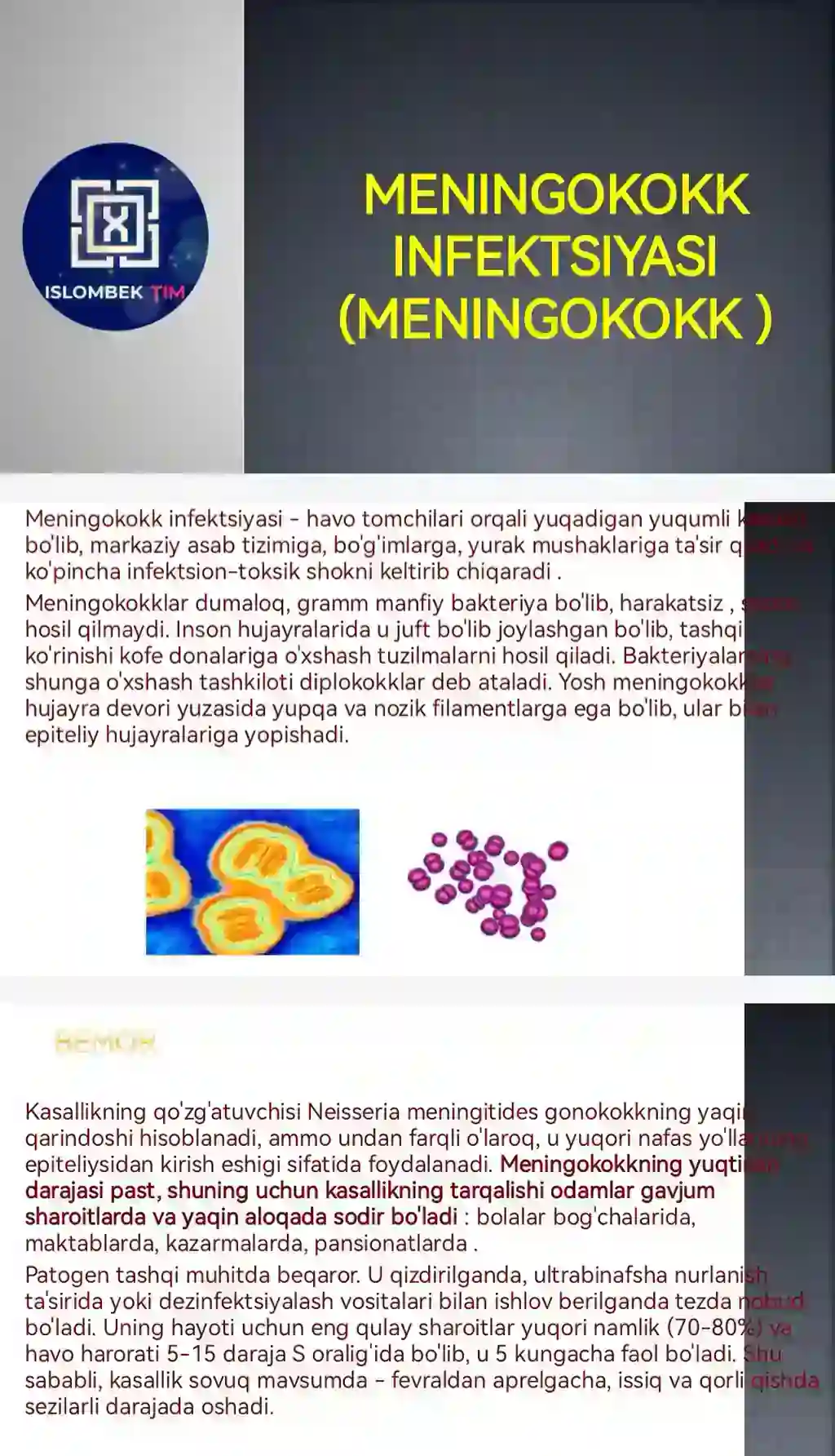 Meningokokk infektsiyasi (meningokokk )