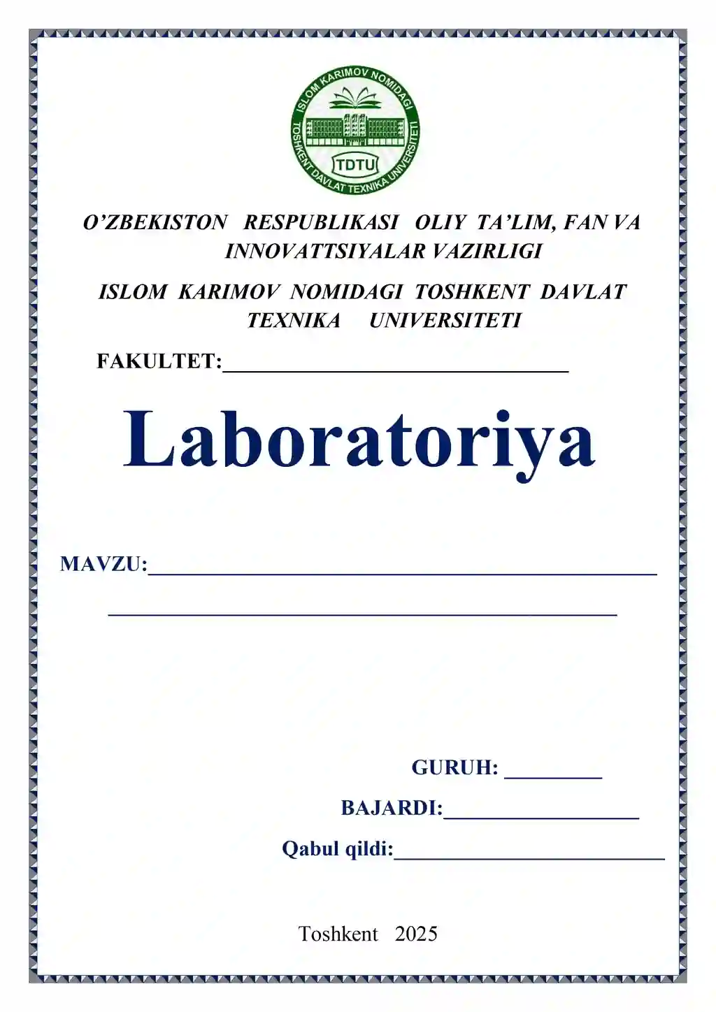 TDTU Laboratoriya yuzi