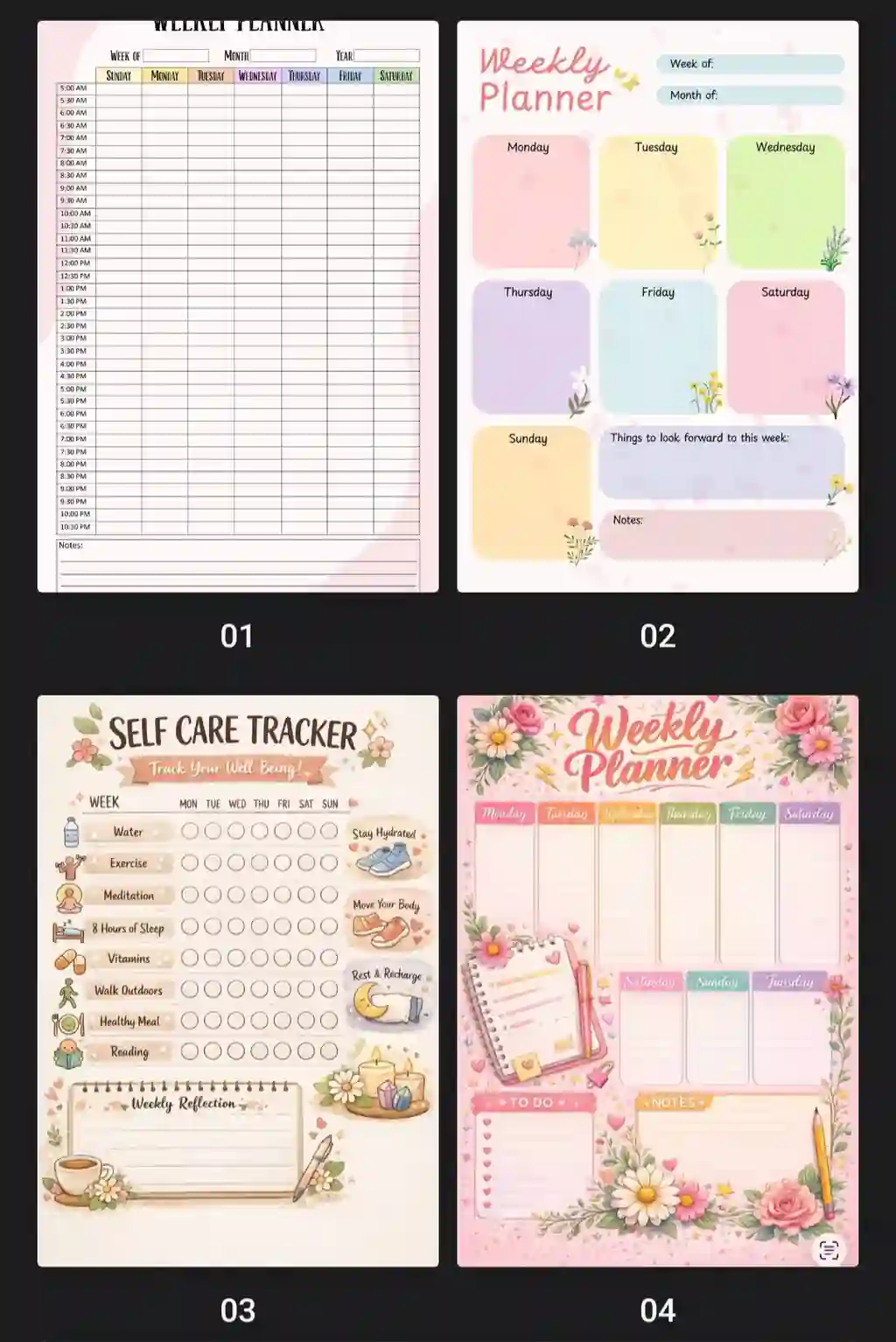 Haftalik reja | weekly planner
