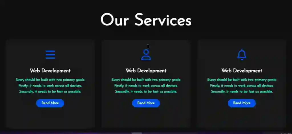 Web sayt dizayni. Homepage full front end.