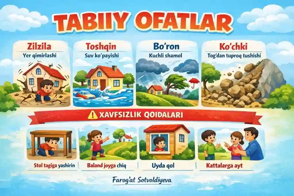 Tabiiy ofatlar, xavfsizlik qoidalari