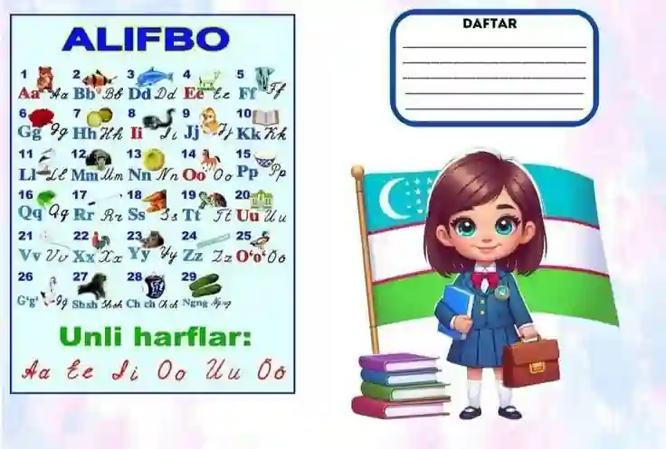 ona tili fani uchun daftar usti tayyor shabloni