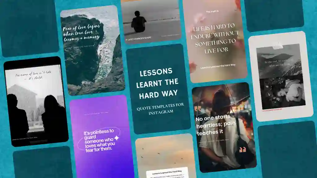 Hayot qimmatga o‘rgatgan 10 ta dars — Instagram post dizaynlar to‘plami