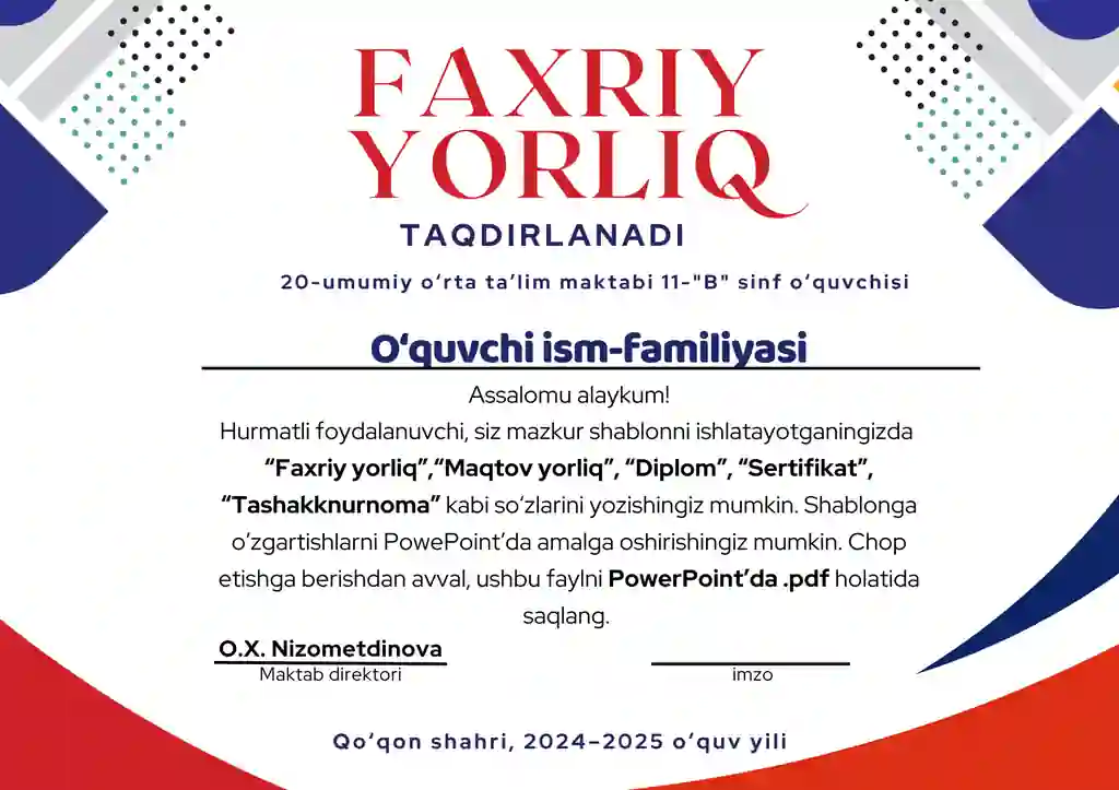 Faxriy yorliq