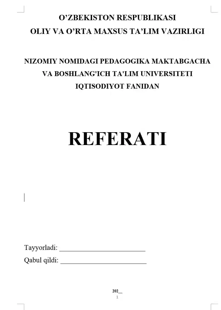 Referat namuna