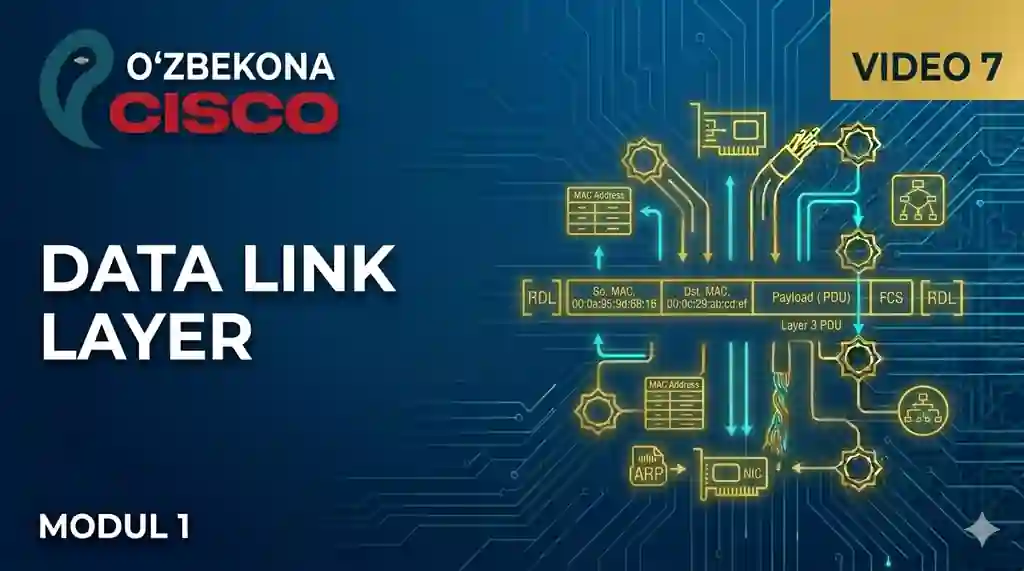 Data Link Layer — 2-qatlam sirlari | CCNA 200-301 | 7-dars