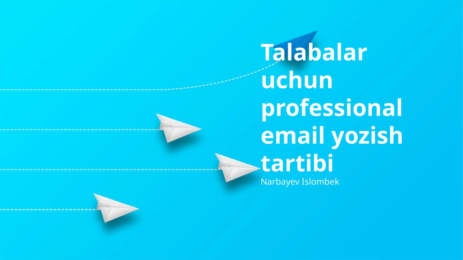 Talabalar uchun professional email yozish tartibi