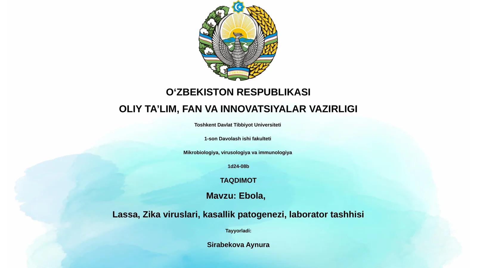 Ebola, Lassa, Zika viruslari