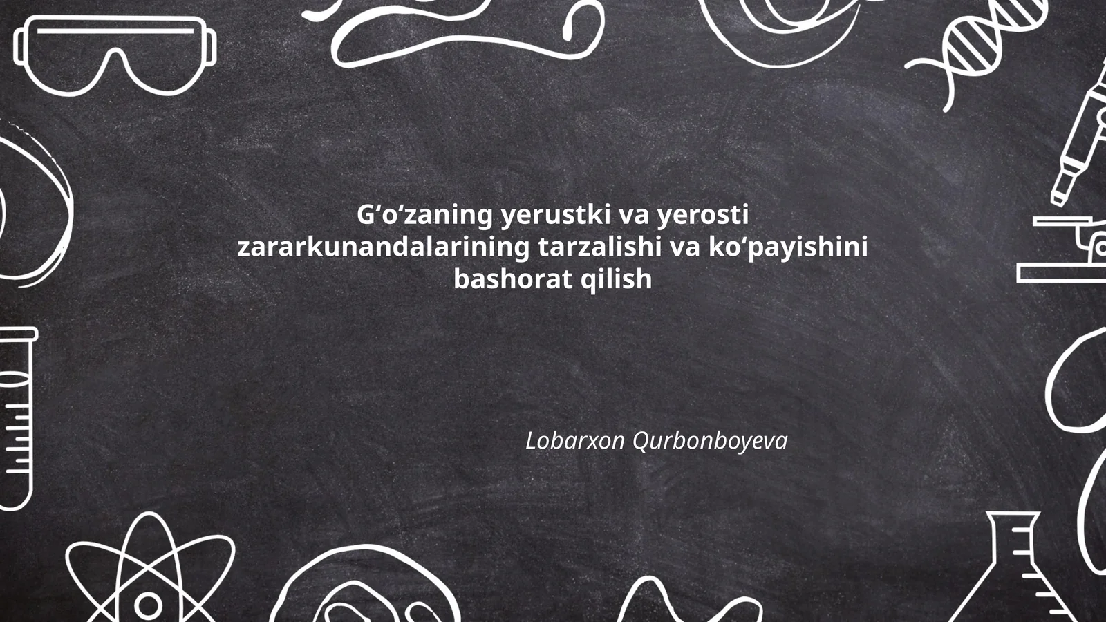 Gʻoʻzaning yerustki va yerosti zararkunandalarining tarqalishini bashorat qilish