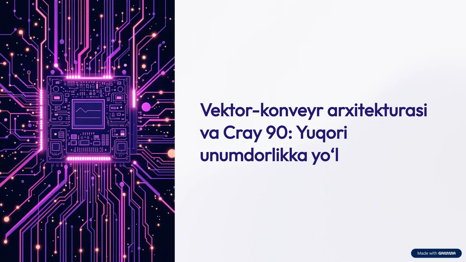 Vektor-konveyr arxitekturasi va Cray 90
