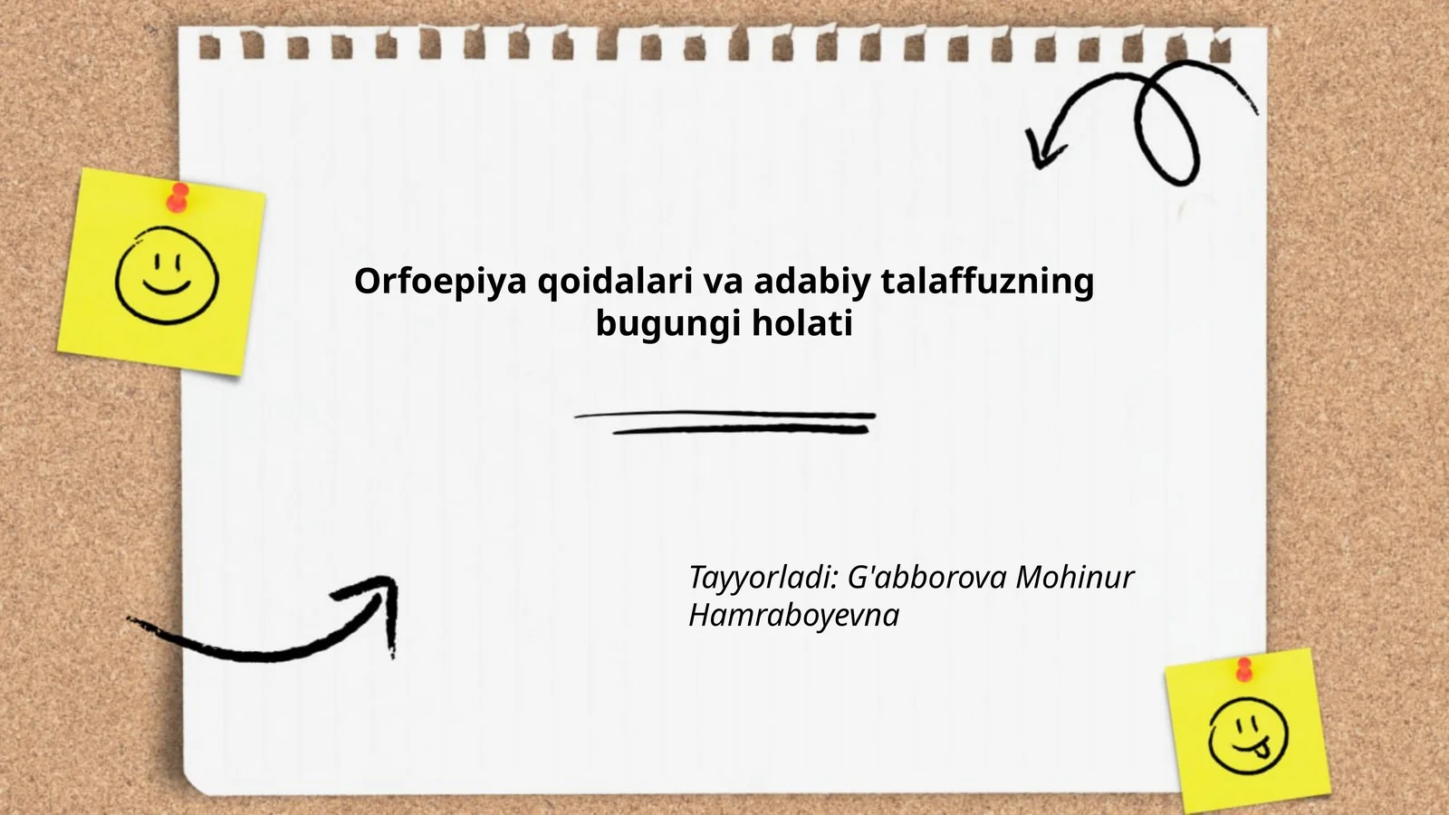 Orfoepiya qoidalari va adabiy talaffuzning bugungi holati