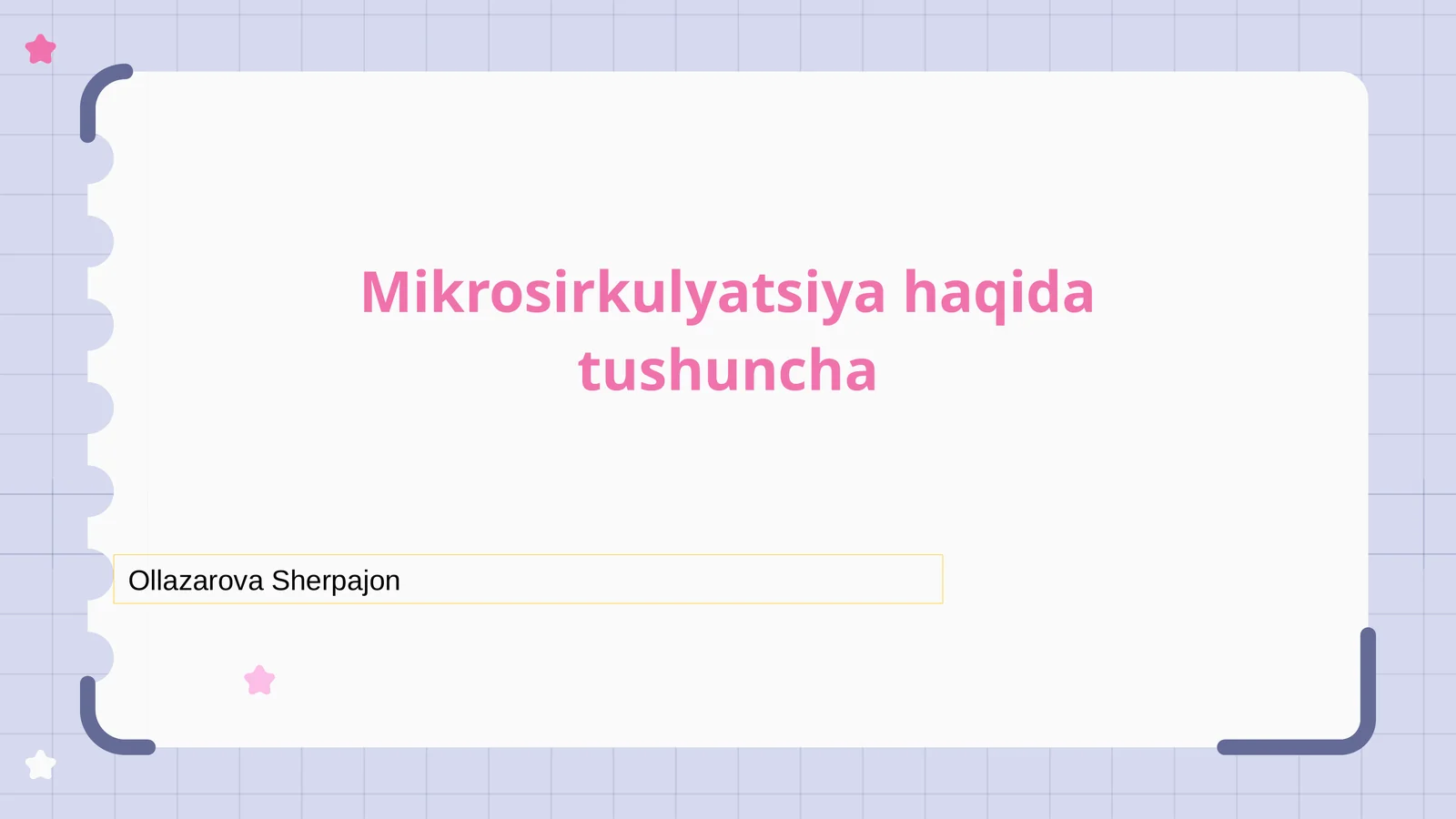 Mikrosirkulyatsiya haqida tushuncha