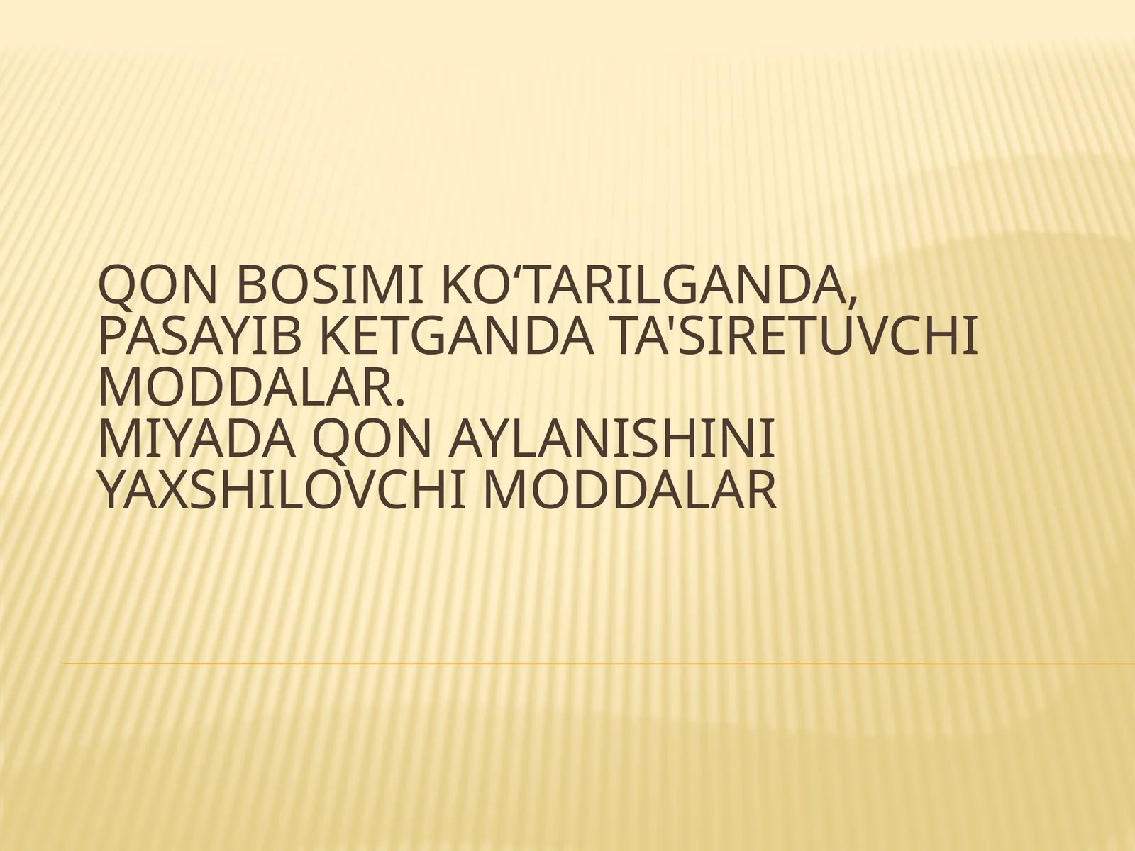 Gipertoniya Gipotoniyaga qarshi moddalar
