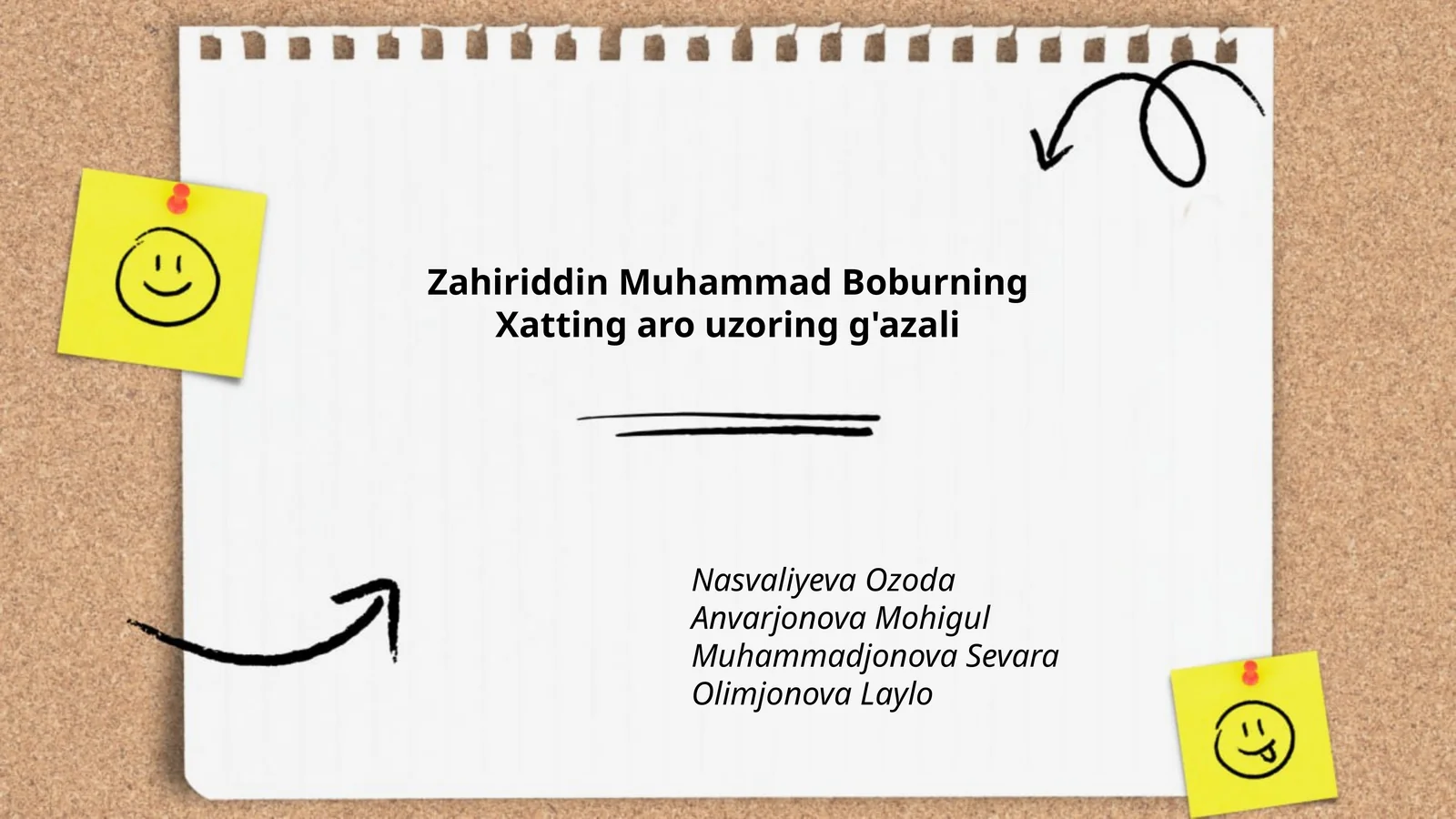 Xatting aro uzoring g'azali