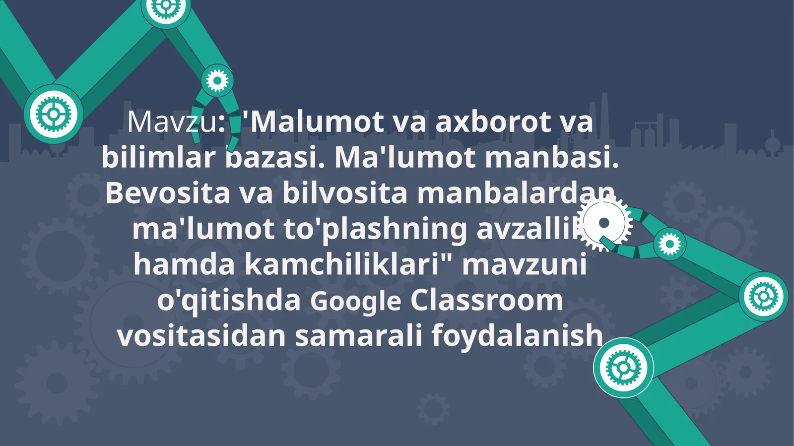 Malumotvaaxborotvabilimlarbazasi.Ma'lumotmanbasi.Bevositavabilvositamanbalardanma'lumotto'plashningavzallikhamdakamchiliklari