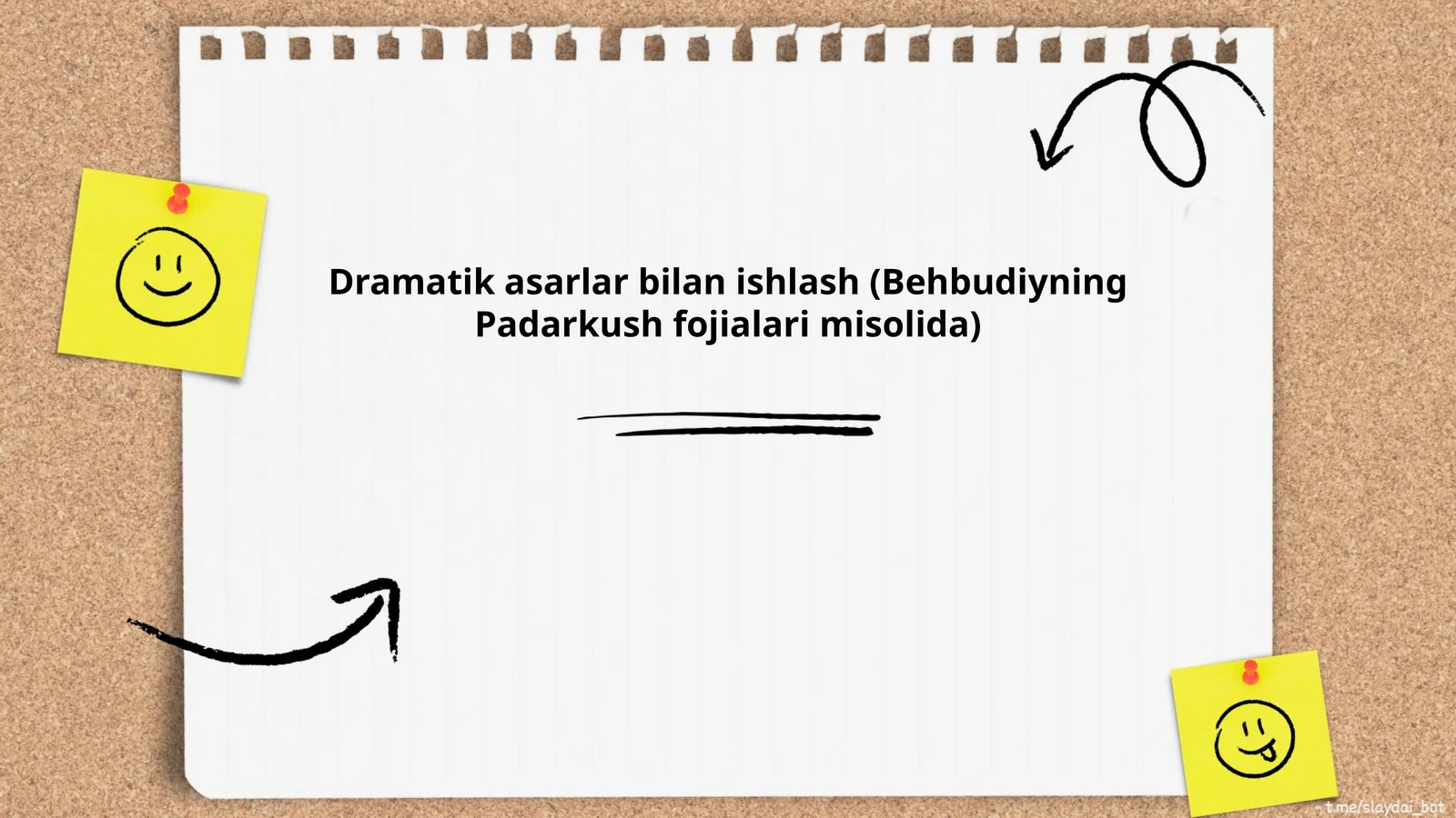Dramatik asarlar bilan ishlash (Behbudiyning Padarkush fojialari misolida)