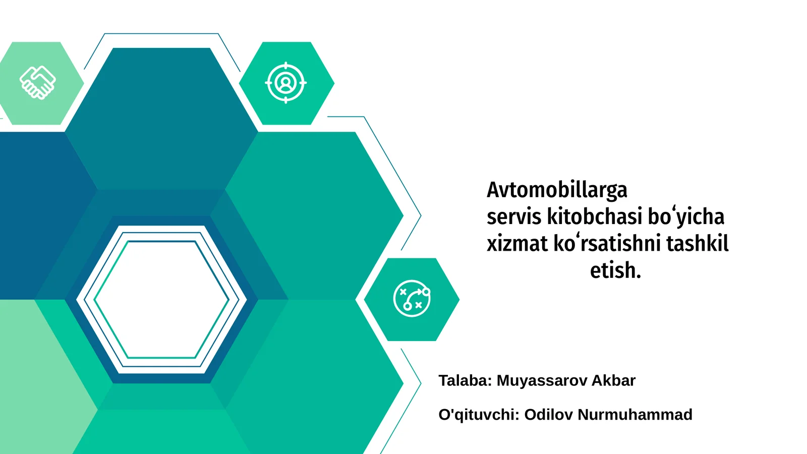 Avtomobillarga servis kitobchasi boʻyicha xizmat