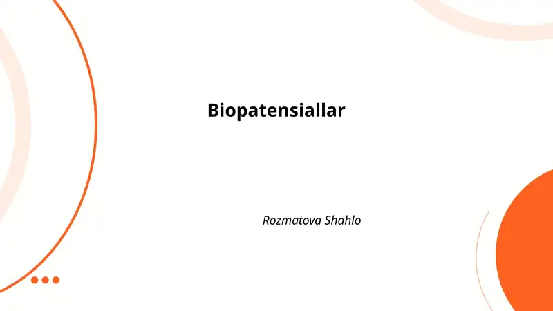 Biopatensiallar